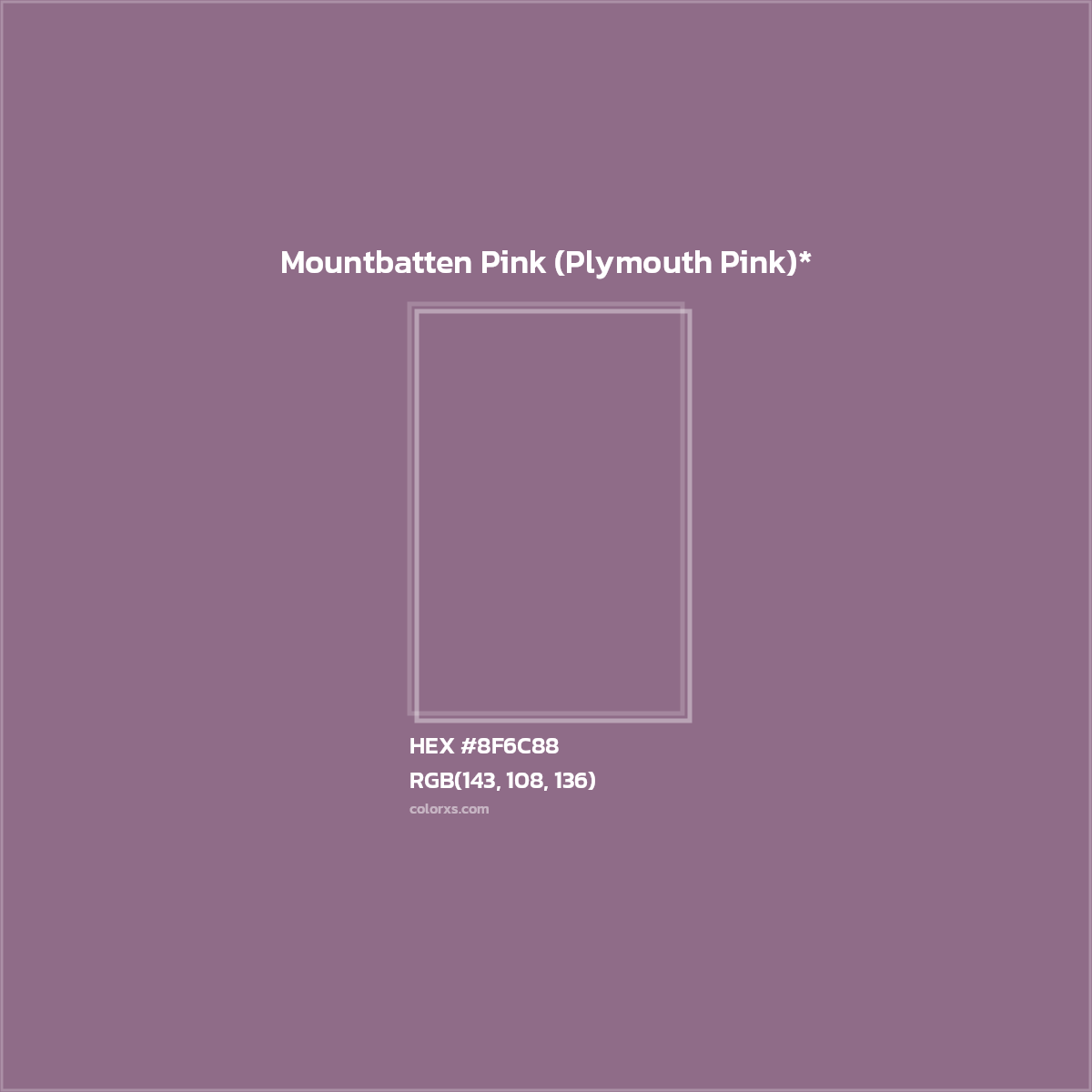 HEX #8F6C88 Color Name, Color Code, Palettes, Similar Paints, Images