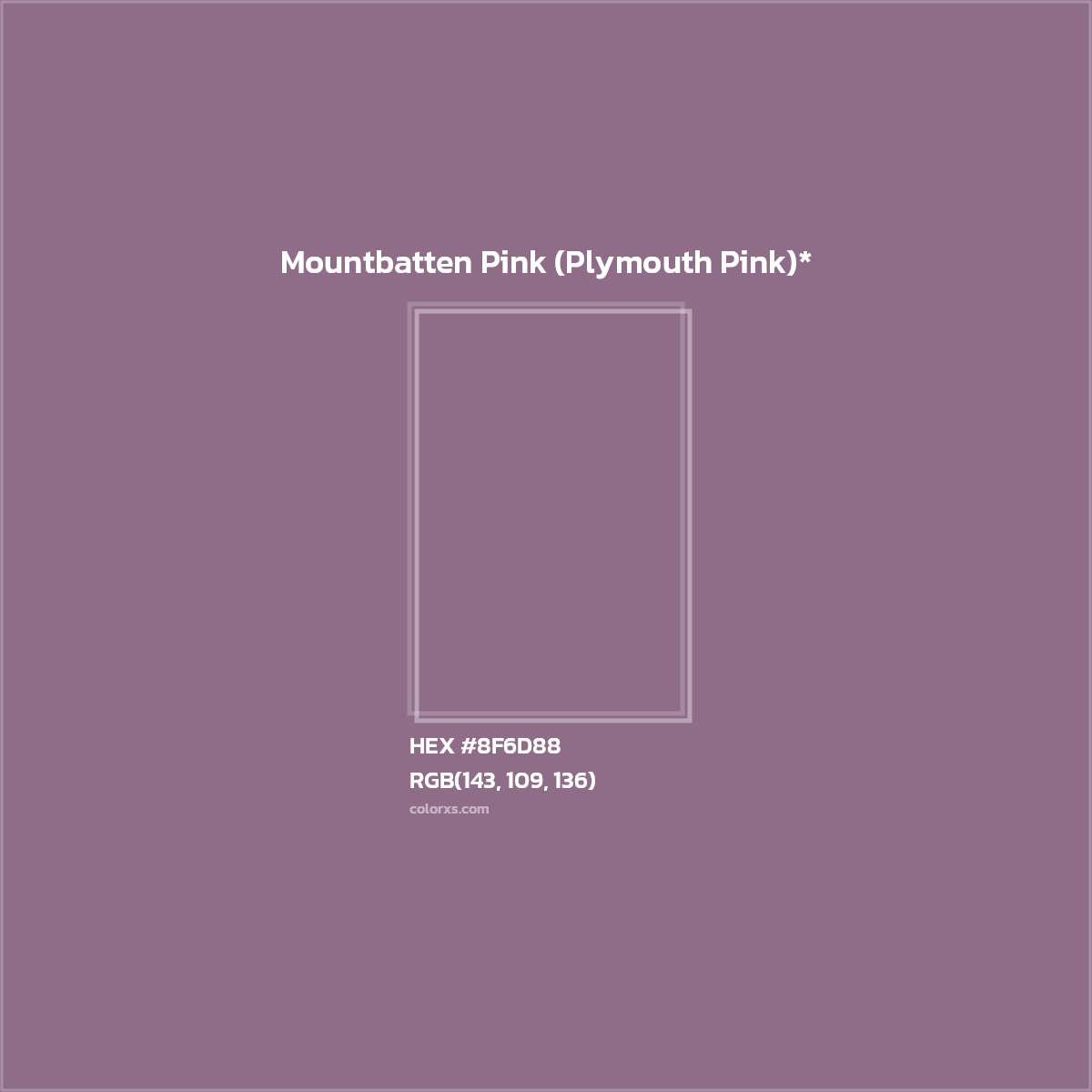 HEX #8F6D88 Color Name, Color Code, Palettes, Similar Paints, Images