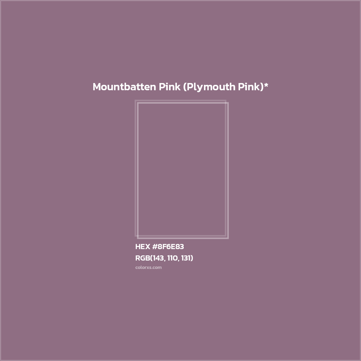 HEX #8F6E83 Color Name, Color Code, Palettes, Similar Paints, Images