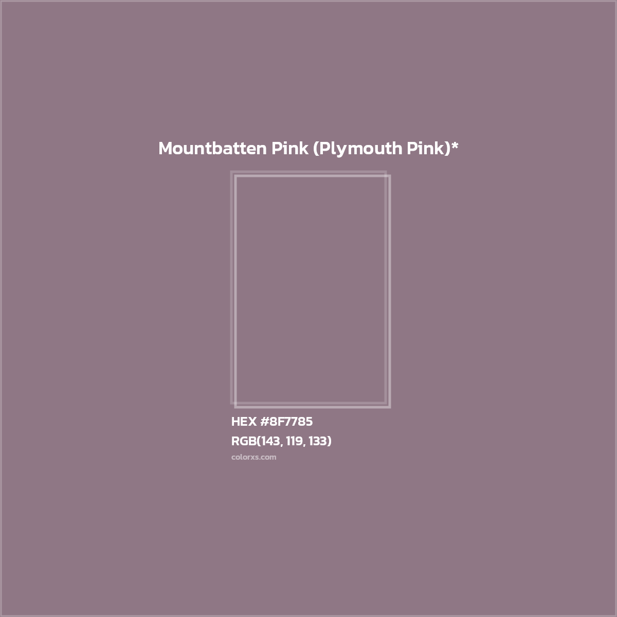 HEX #8F7785 Color Name, Color Code, Palettes, Similar Paints, Images