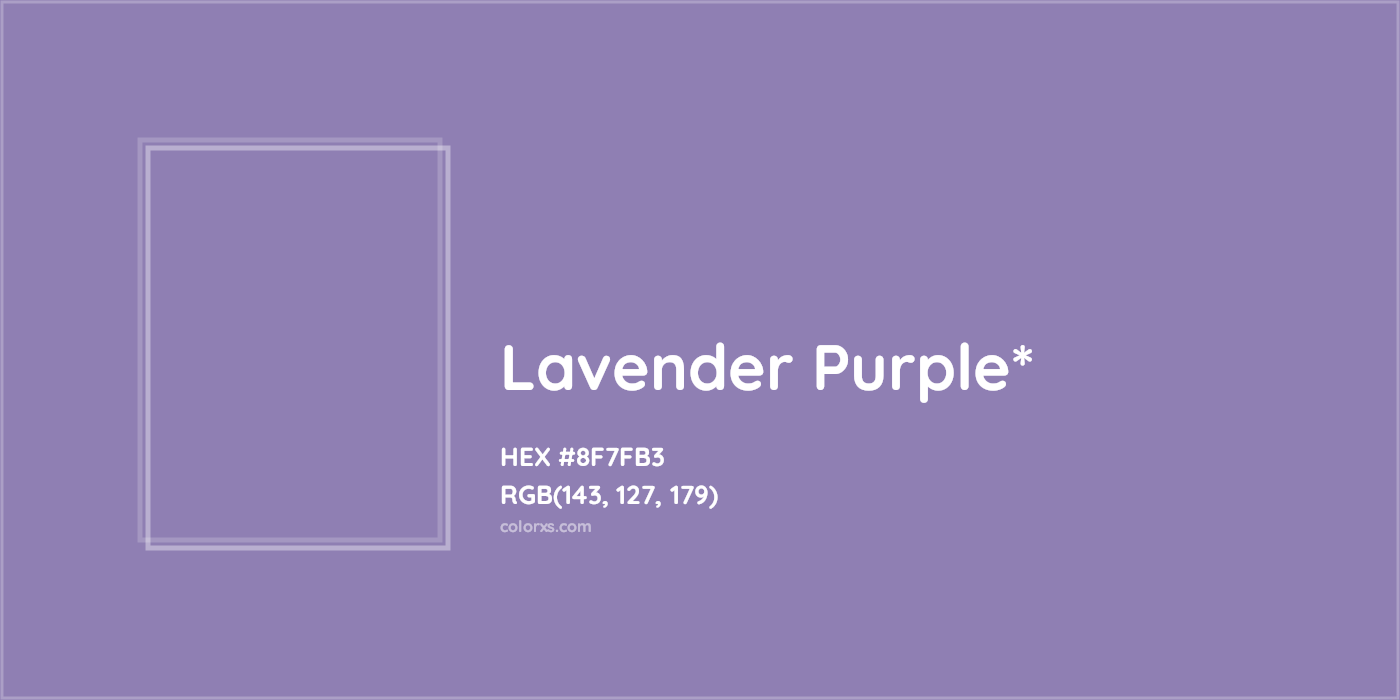 HEX #8F7FB3 Color Name, Color Code, Palettes, Similar Paints, Images