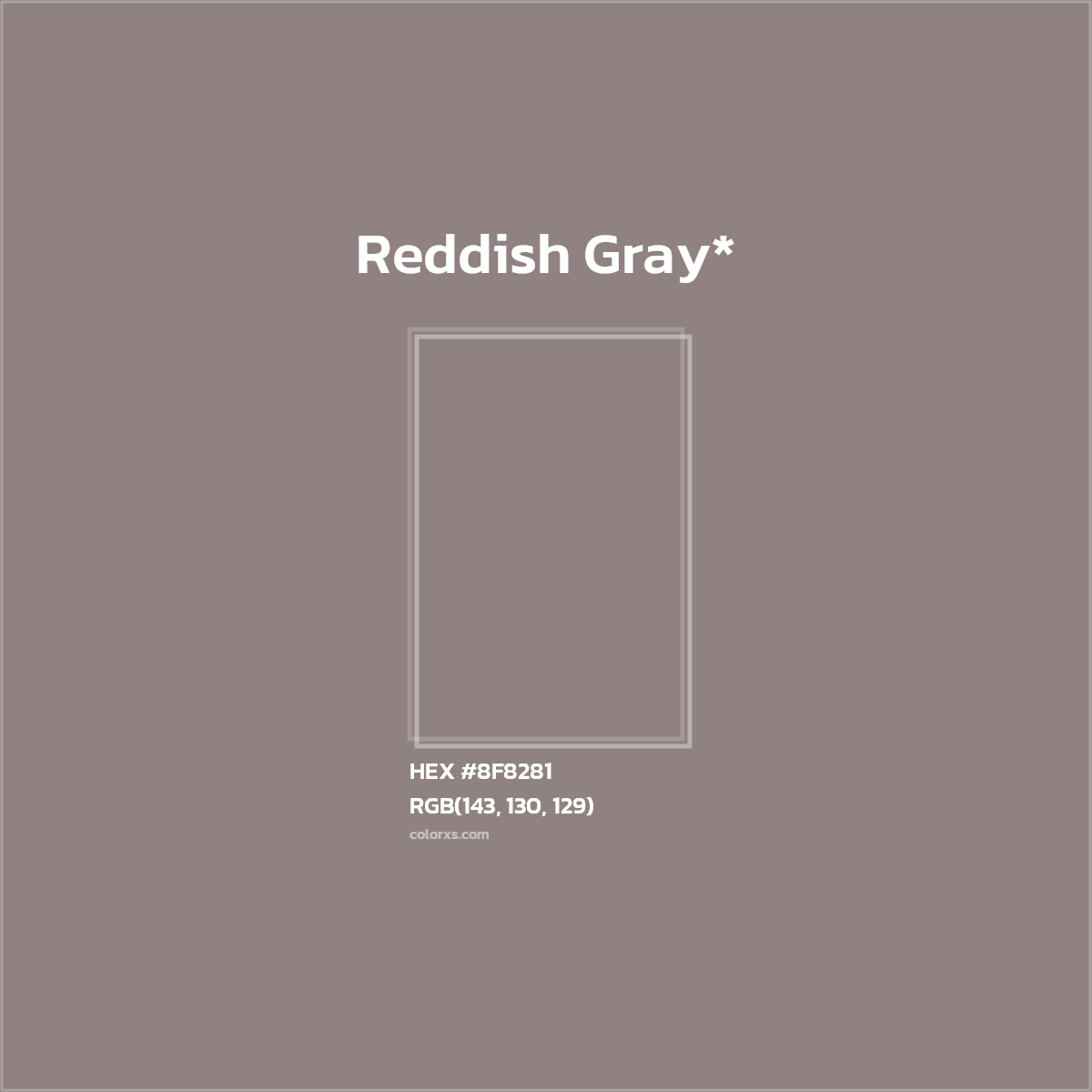 HEX #8F8281 Color Name, Color Code, Palettes, Similar Paints, Images
