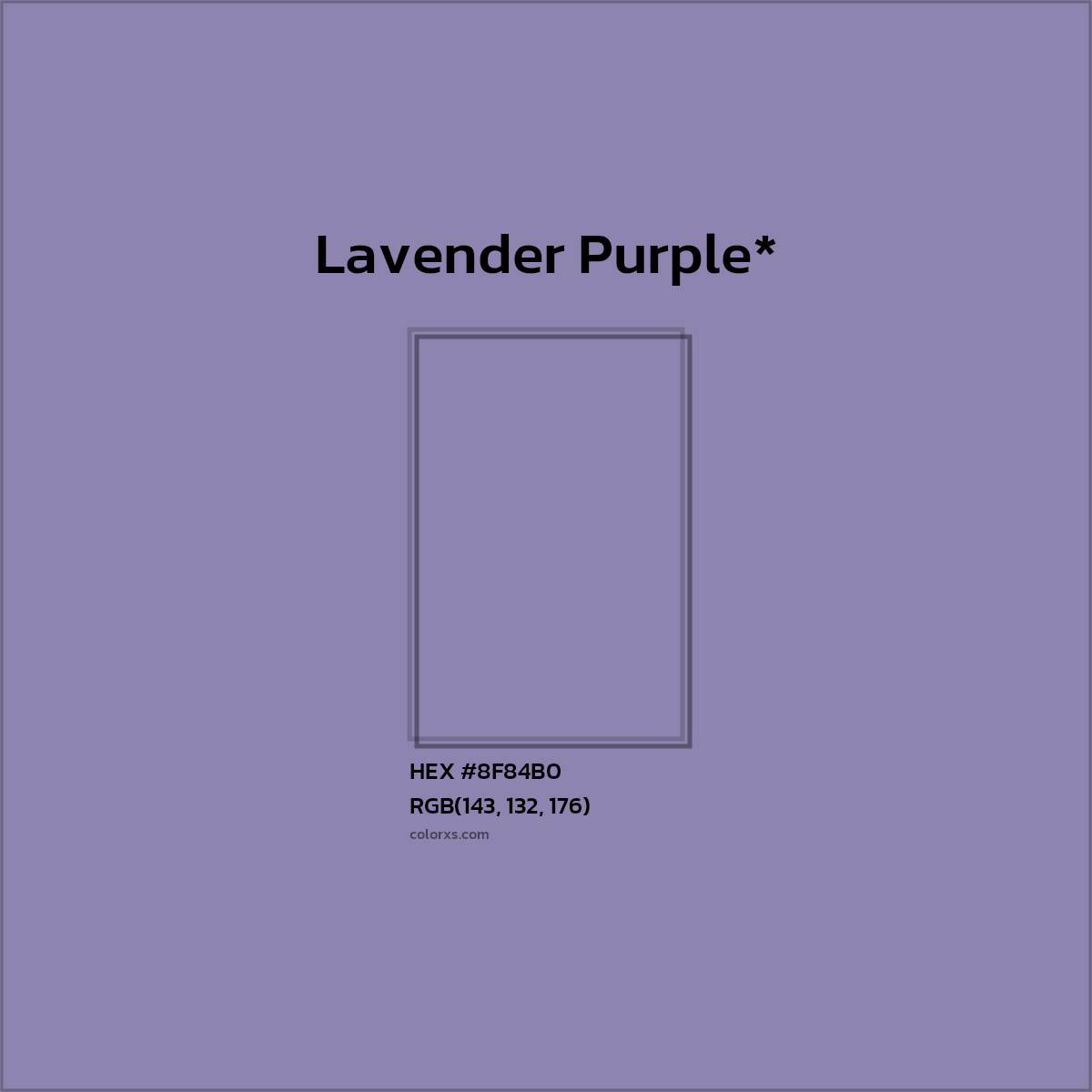 HEX #8F84B0 Color Name, Color Code, Palettes, Similar Paints, Images