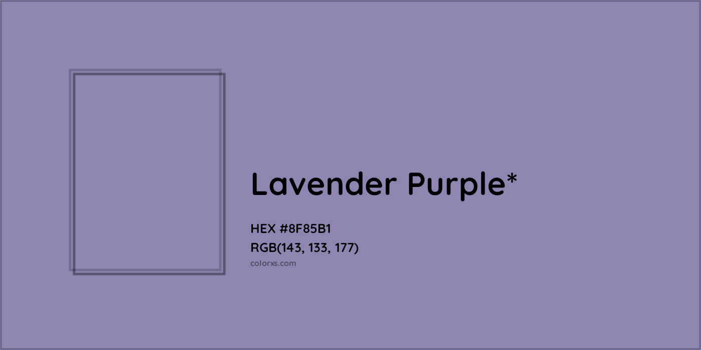 HEX #8F85B1 Color Name, Color Code, Palettes, Similar Paints, Images