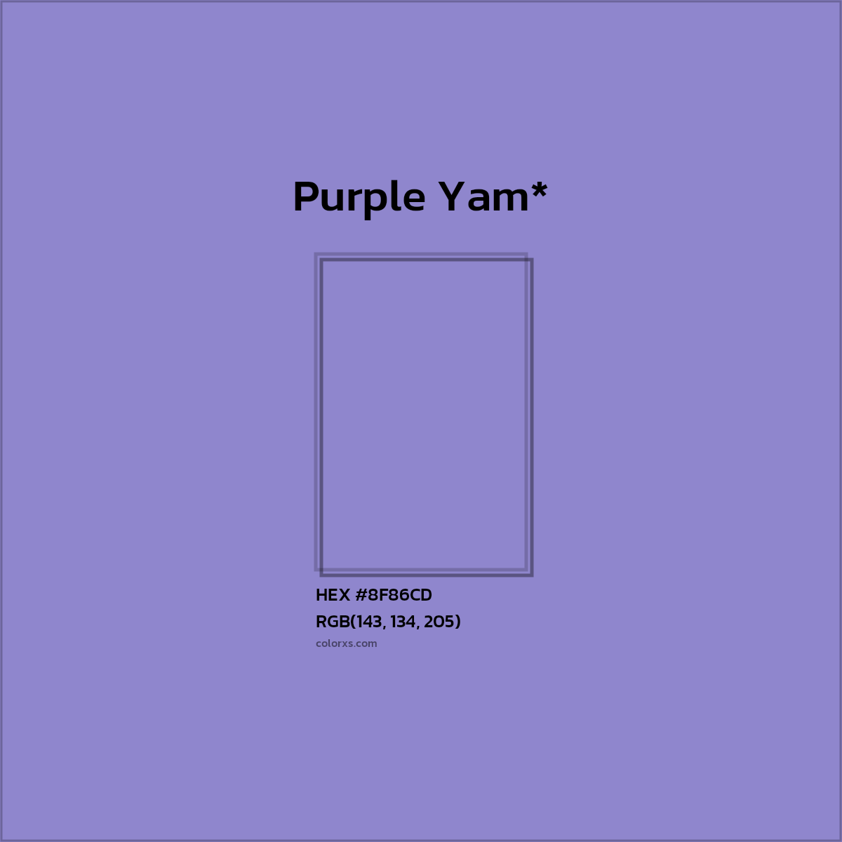 HEX #8F86CD Color Name, Color Code, Palettes, Similar Paints, Images