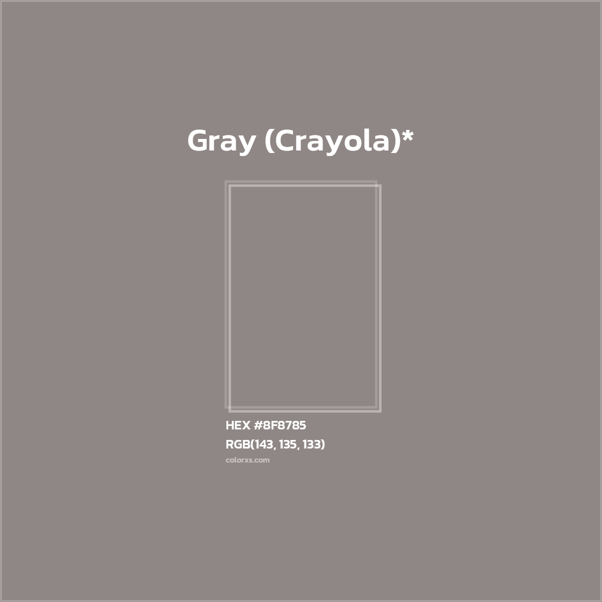 HEX #8F8785 Color Name, Color Code, Palettes, Similar Paints, Images