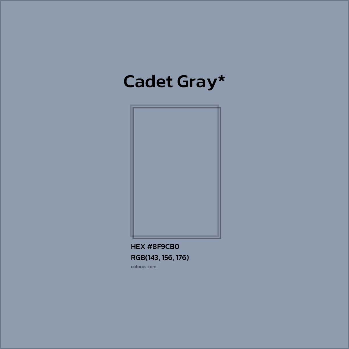 HEX #8F9CB0 Color Name, Color Code, Palettes, Similar Paints, Images