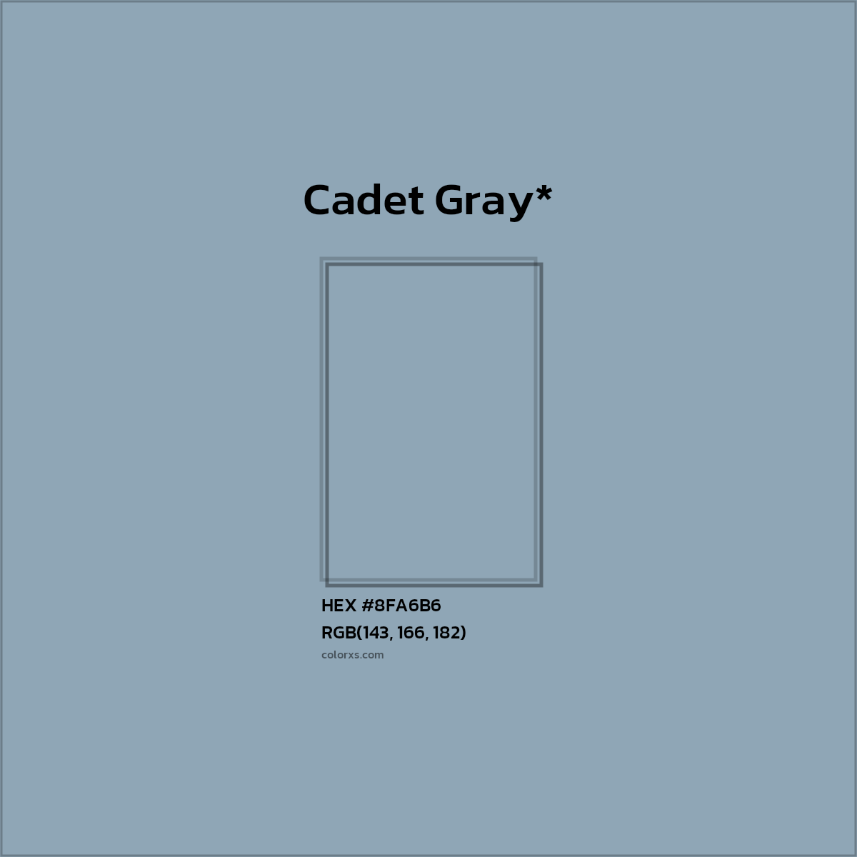HEX #8FA6B6 Color Name, Color Code, Palettes, Similar Paints, Images