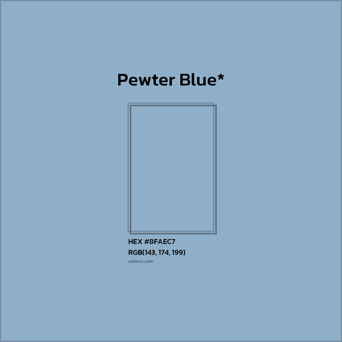 HEX #8FAEC7 Color Name, Color Code, Palettes, Similar Paints, Images