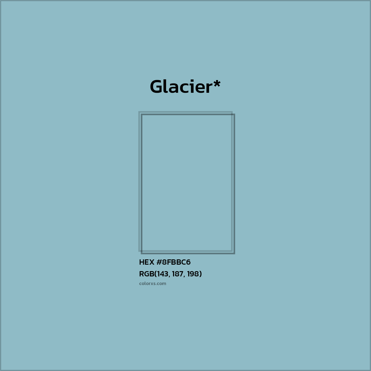 HEX #8FBBC6 Color Name, Color Code, Palettes, Similar Paints, Images