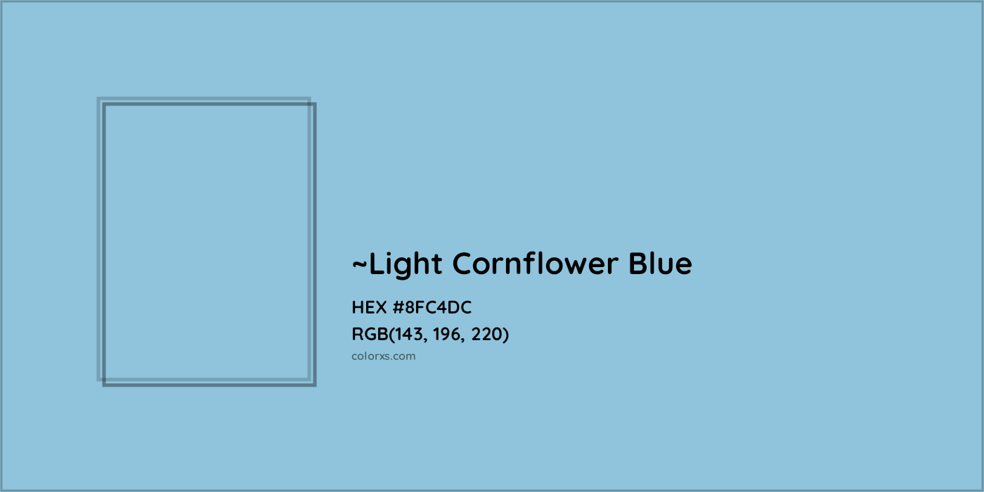 HEX #8FC4DC Color Name, Color Code, Palettes, Similar Paints, Images