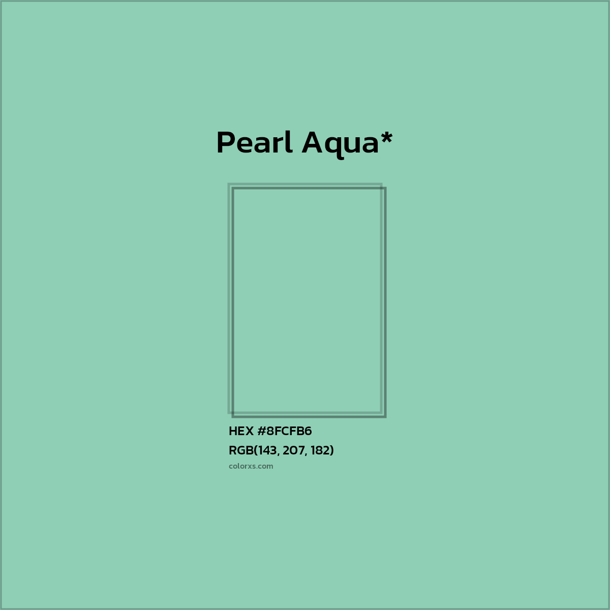 HEX #8FCFB6 Color Name, Color Code, Palettes, Similar Paints, Images