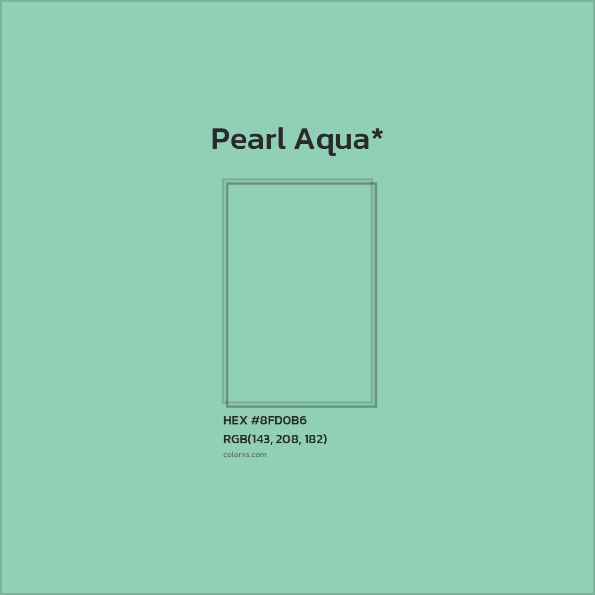 HEX #8FD0B6 Color Name, Color Code, Palettes, Similar Paints, Images