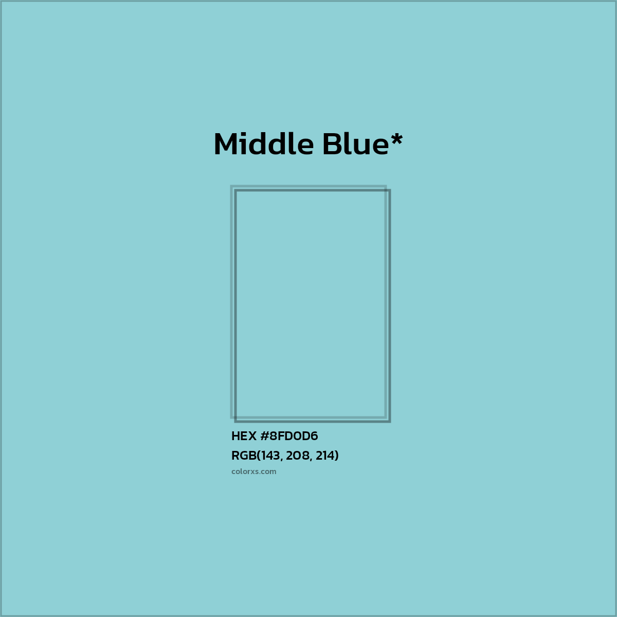 HEX #8FD0D6 Color Name, Color Code, Palettes, Similar Paints, Images