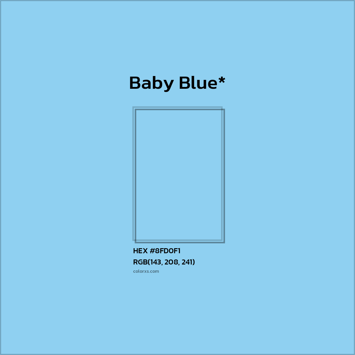 HEX #8FD0F1 Color Name, Color Code, Palettes, Similar Paints, Images
