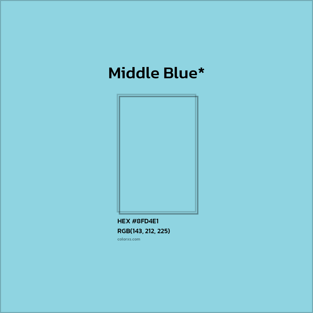 HEX #8FD4E1 Color Name, Color Code, Palettes, Similar Paints, Images