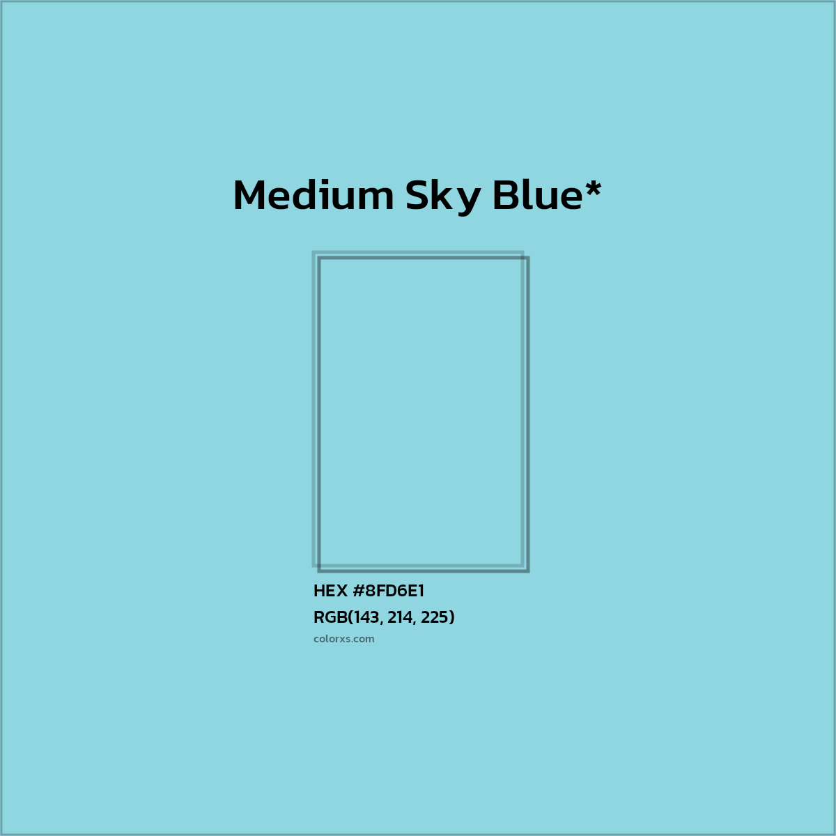 HEX #8FD6E1 Color Name, Color Code, Palettes, Similar Paints, Images