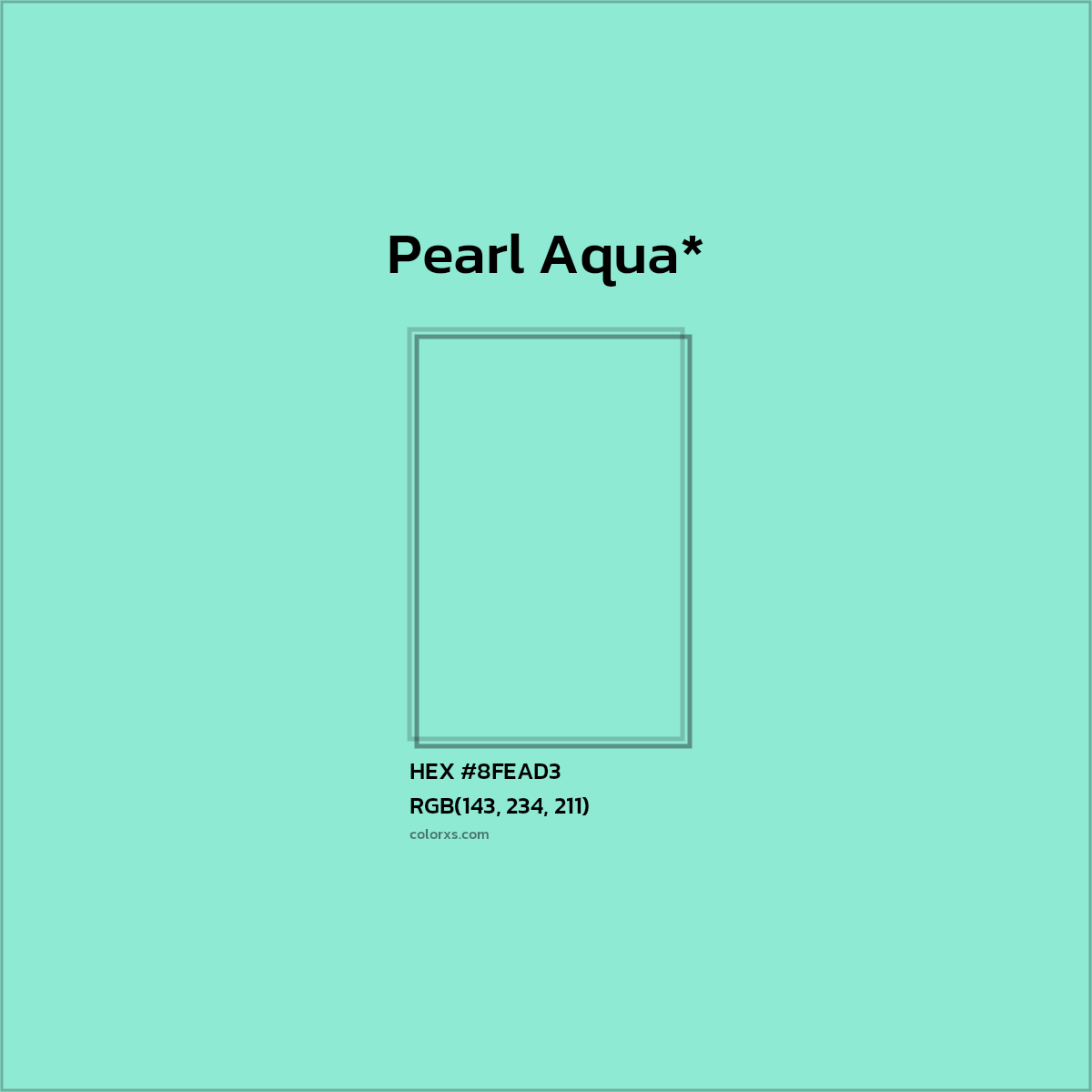 HEX #8FEAD3 Color Name, Color Code, Palettes, Similar Paints, Images
