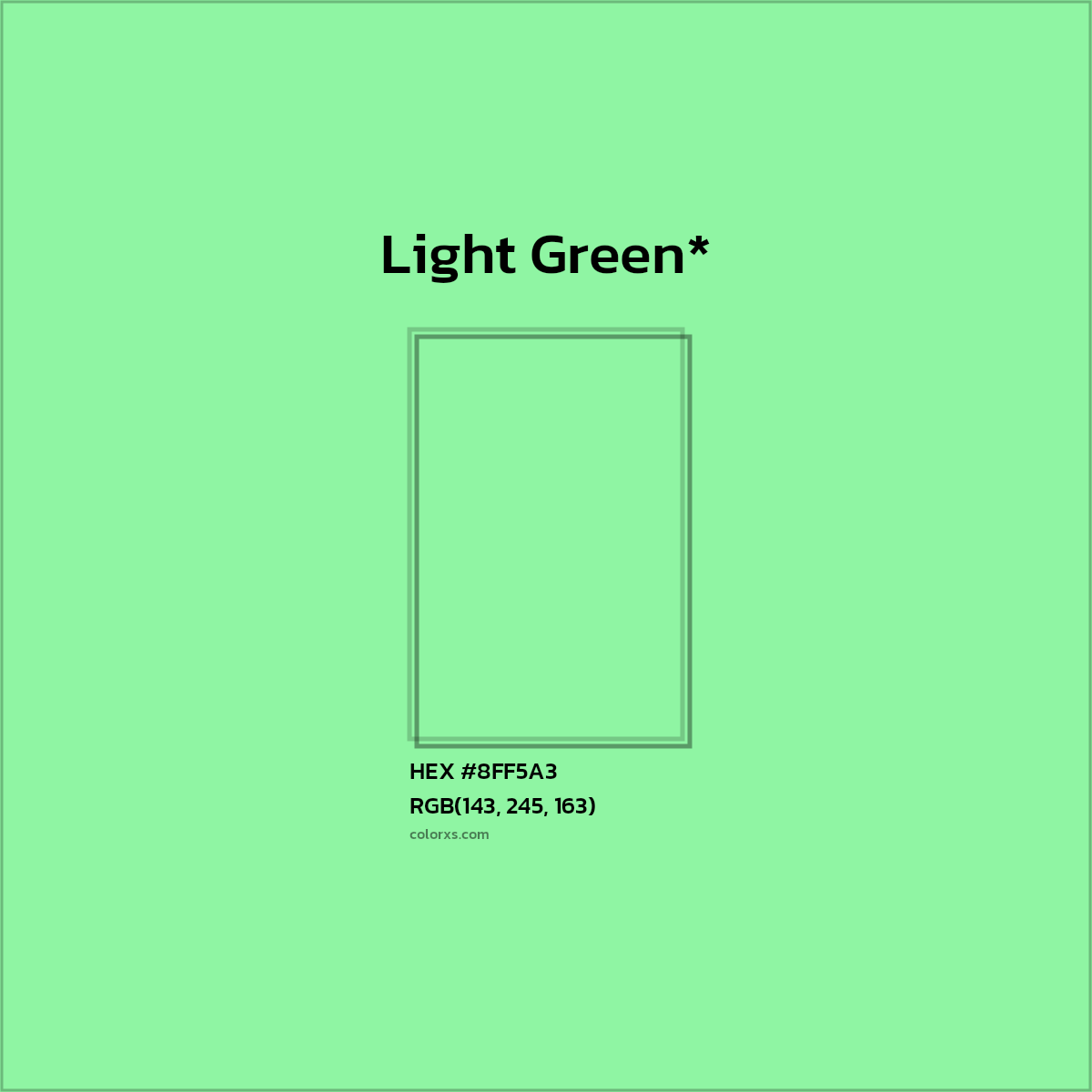 HEX #8FF5A3 Color Name, Color Code, Palettes, Similar Paints, Images
