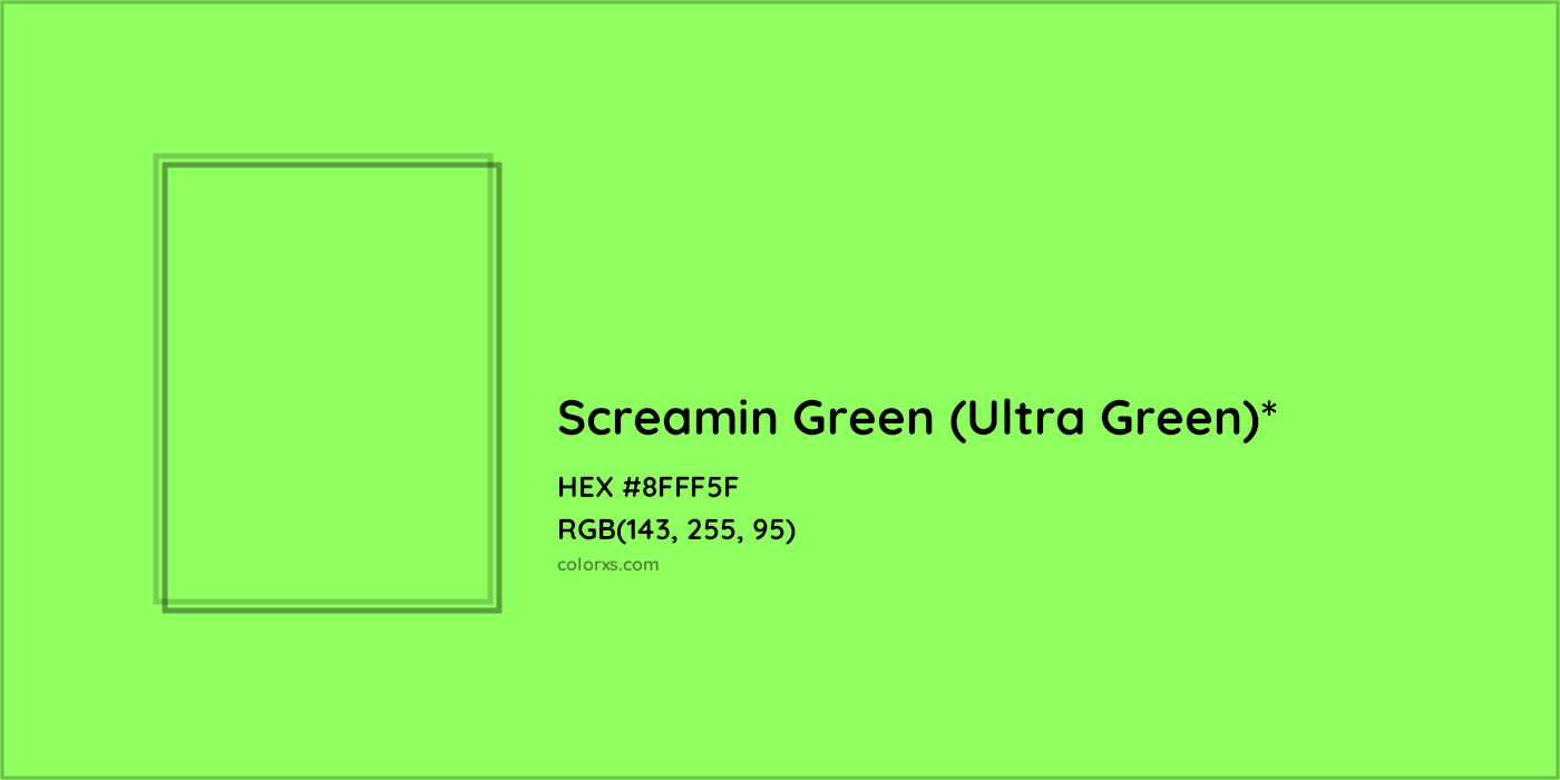 HEX #8FFF5F Color Name, Color Code, Palettes, Similar Paints, Images