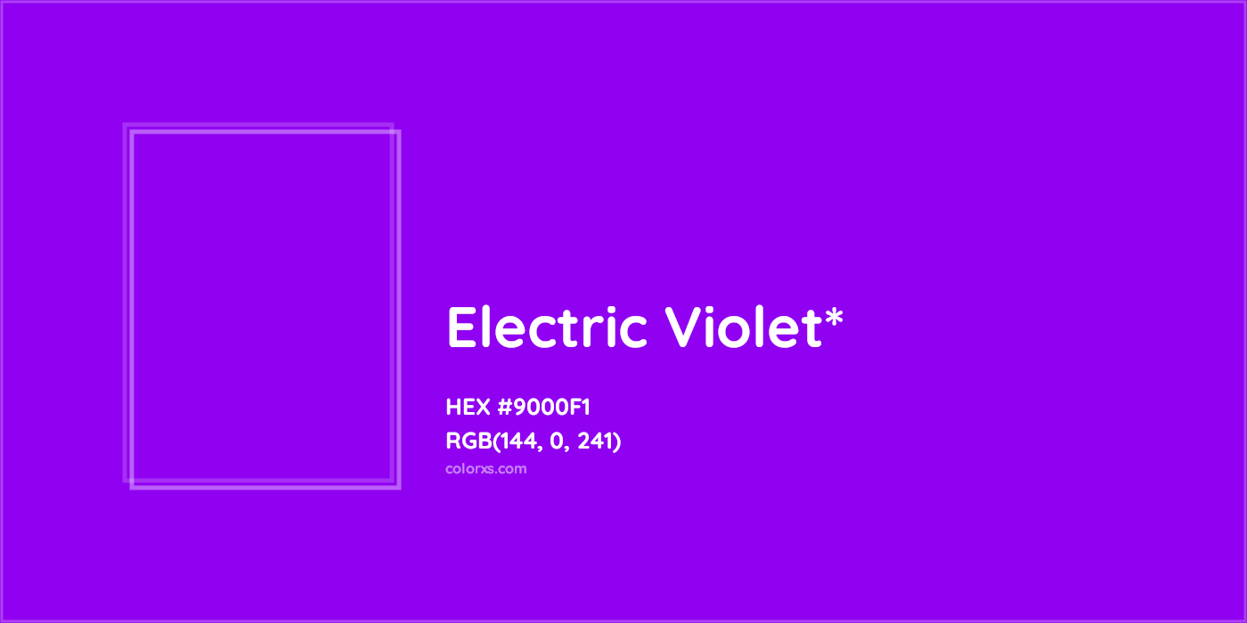 HEX #9000F1 Color Name, Color Code, Palettes, Similar Paints, Images