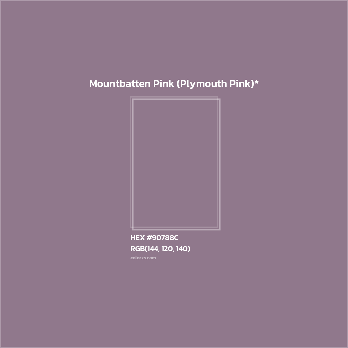 HEX #90788C Color Name, Color Code, Palettes, Similar Paints, Images