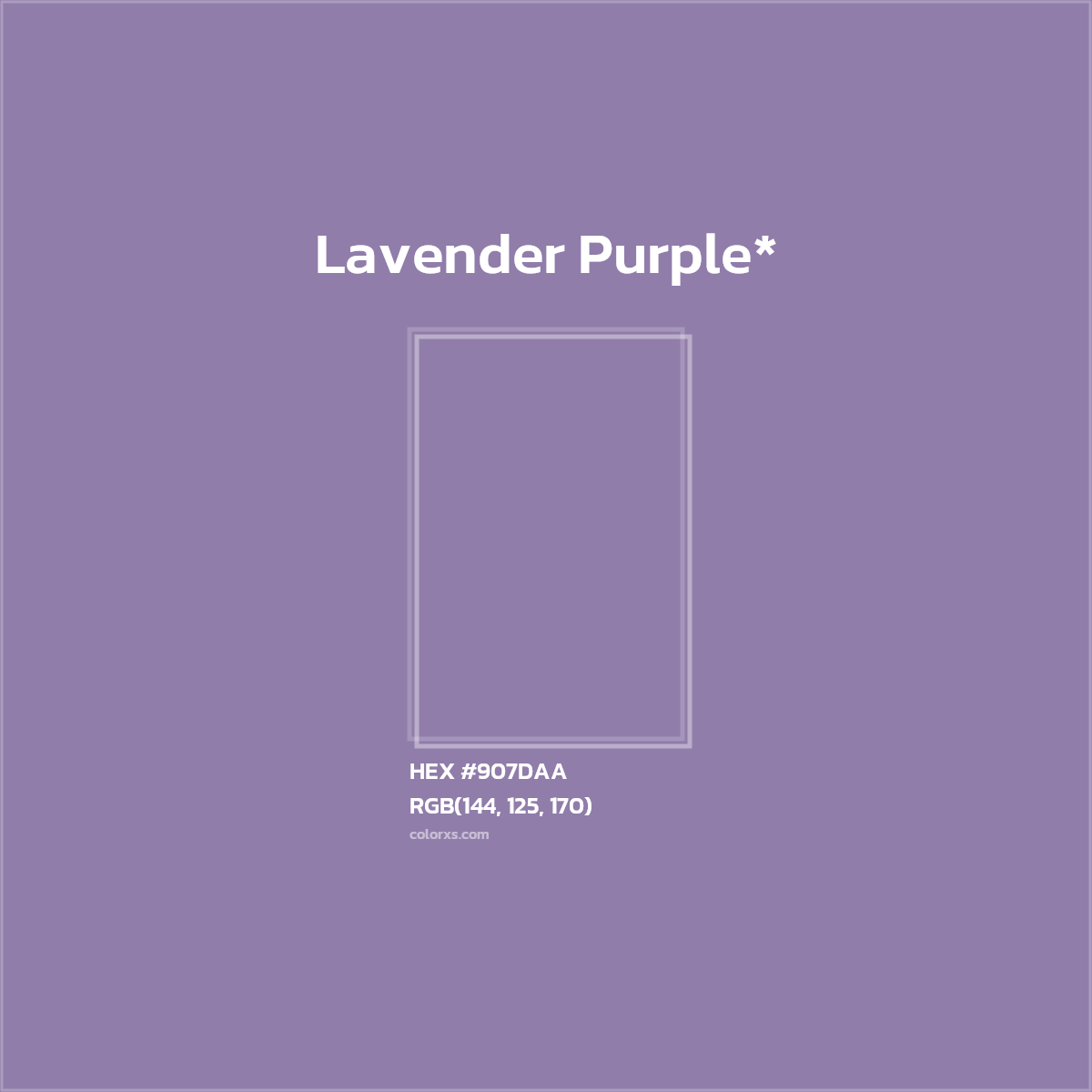 HEX #907DAA Color Name, Color Code, Palettes, Similar Paints, Images