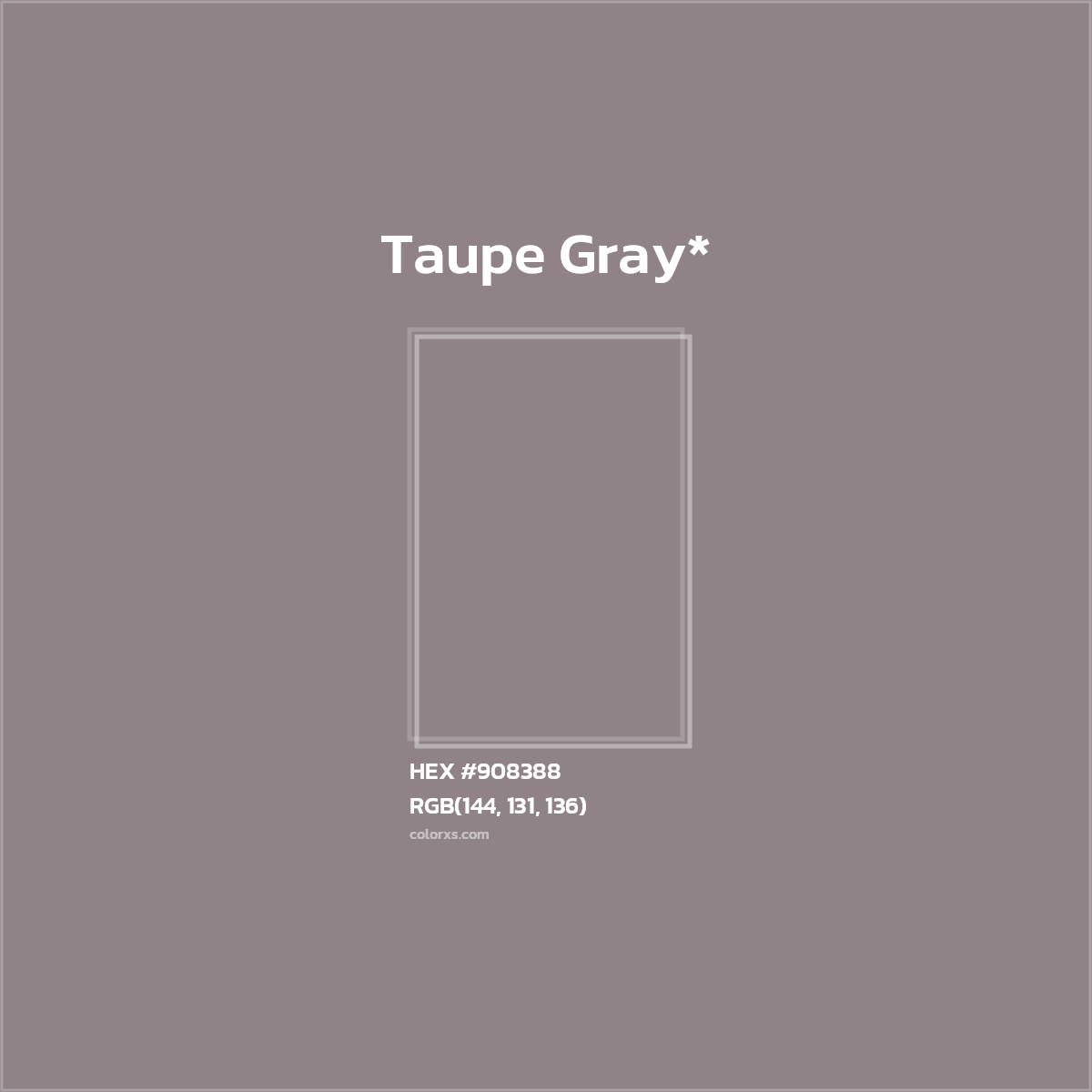 HEX #908388 Color Name, Color Code, Palettes, Similar Paints, Images