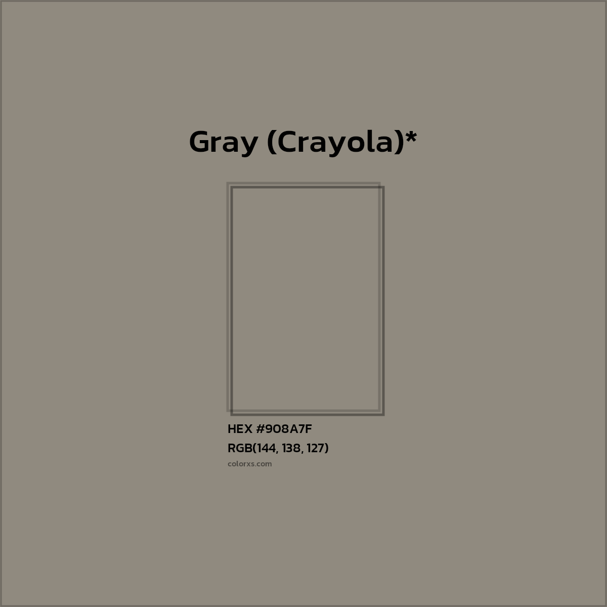HEX #908A7F Color Name, Color Code, Palettes, Similar Paints, Images
