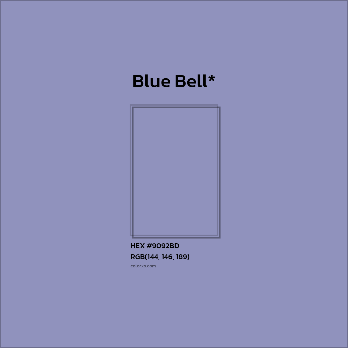 HEX #9092BD Color Name, Color Code, Palettes, Similar Paints, Images