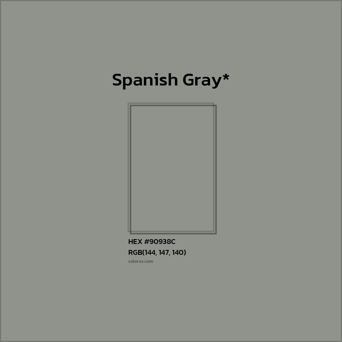 HEX #90938C Color Name, Color Code, Palettes, Similar Paints, Images