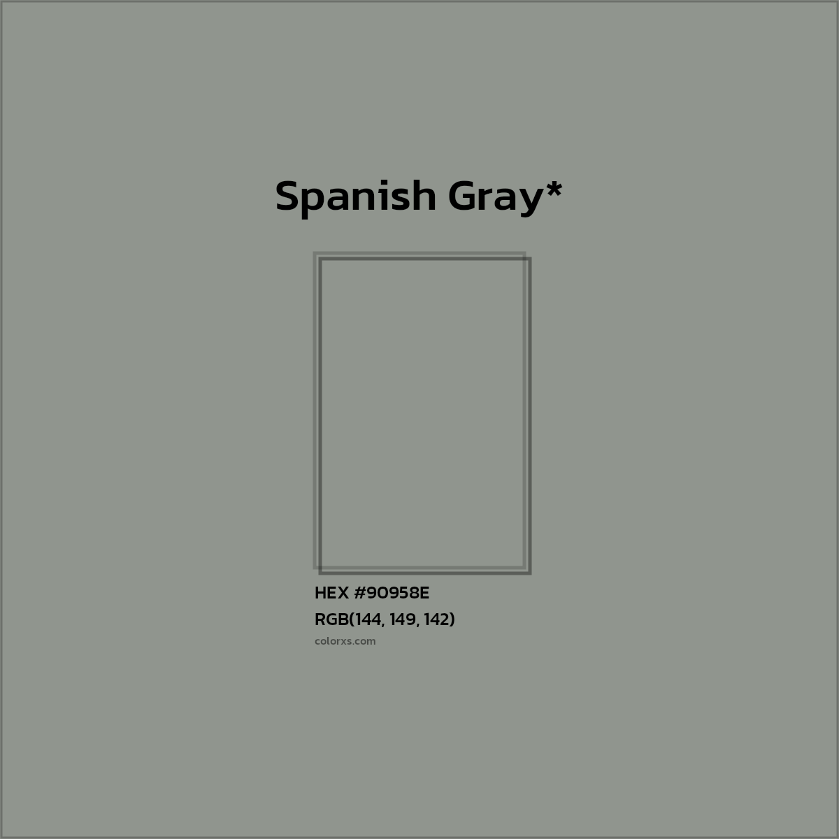 HEX #90958E Color Name, Color Code, Palettes, Similar Paints, Images