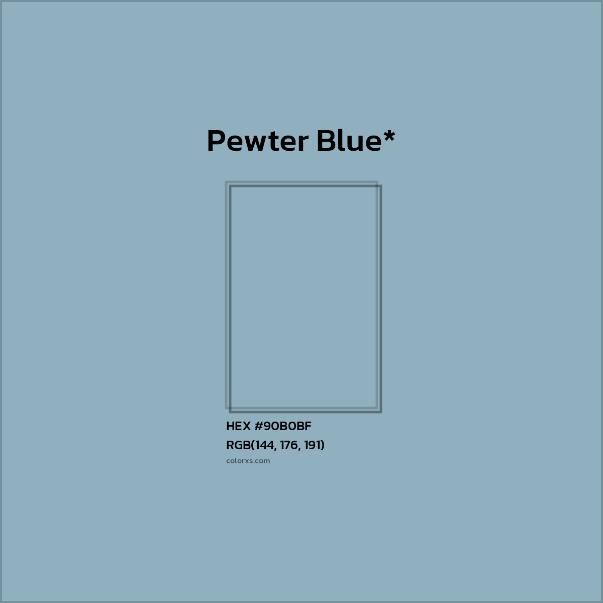 HEX #90B0BF Color Name, Color Code, Palettes, Similar Paints, Images