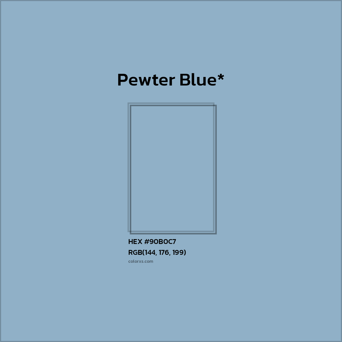 HEX #90B0C7 Color Name, Color Code, Palettes, Similar Paints, Images