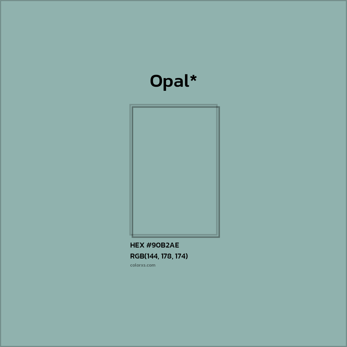 HEX #90B2AE Color Name, Color Code, Palettes, Similar Paints, Images