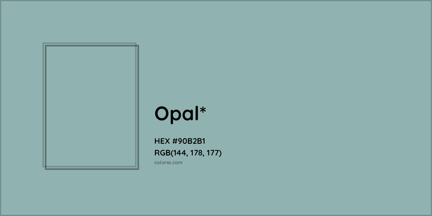 HEX #90B2B1 Color Name, Color Code, Palettes, Similar Paints, Images