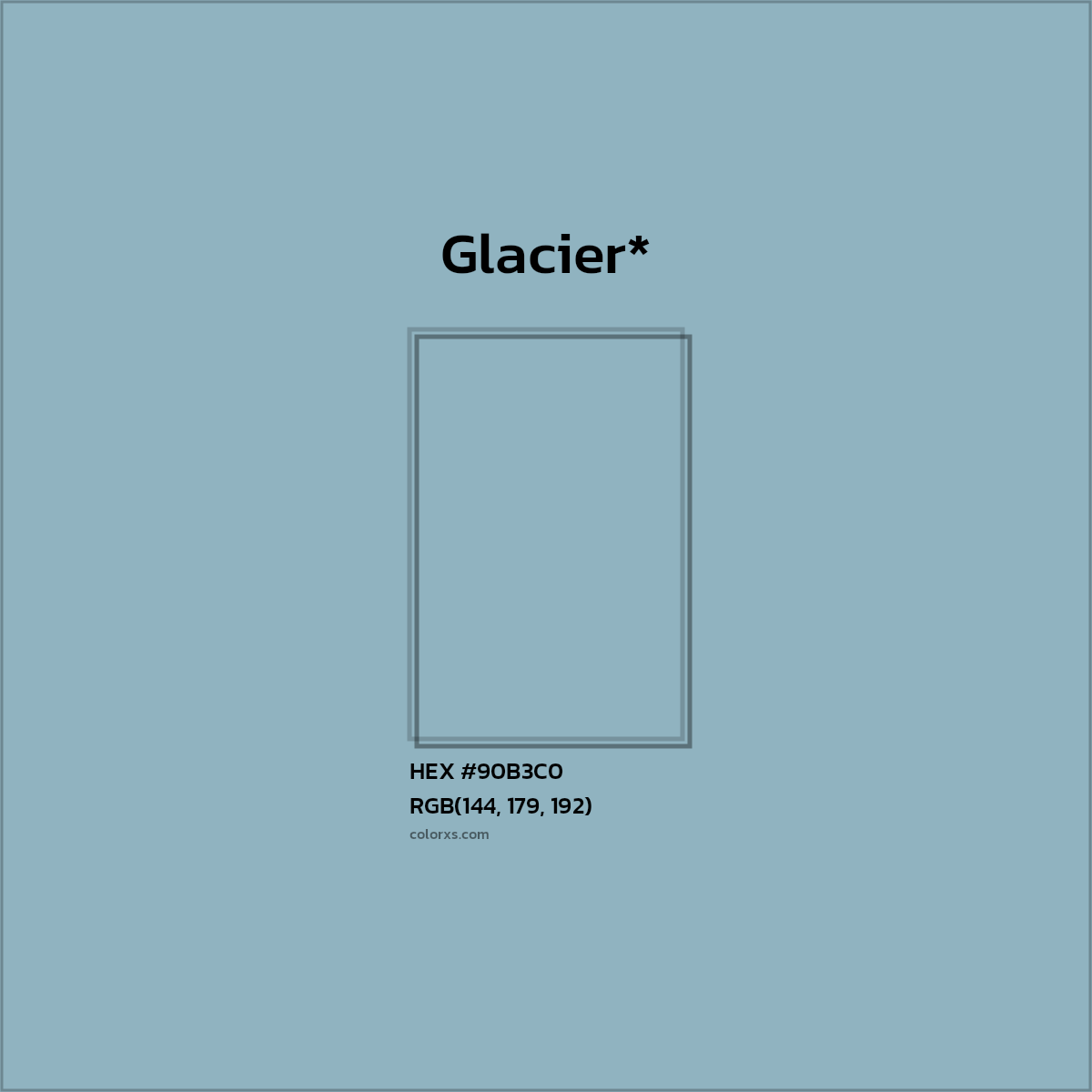 HEX #90B3C0 Color Name, Color Code, Palettes, Similar Paints, Images