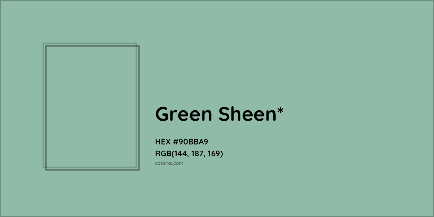 HEX #90BBA9 Color Name, Color Code, Palettes, Similar Paints, Images