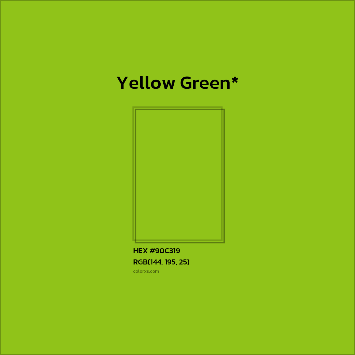 HEX #90C319 Color Name, Color Code, Palettes, Similar Paints, Images