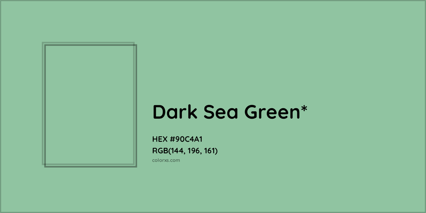 HEX #90C4A1 Color Name, Color Code, Palettes, Similar Paints, Images
