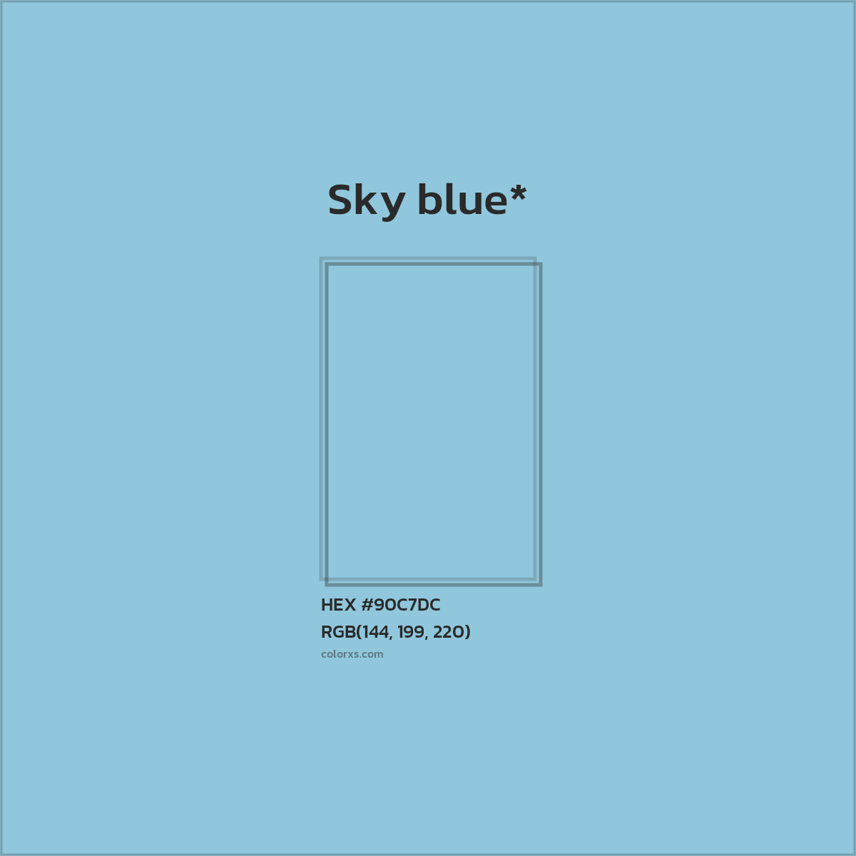 HEX #90C7DC Color Name, Color Code, Palettes, Similar Paints, Images