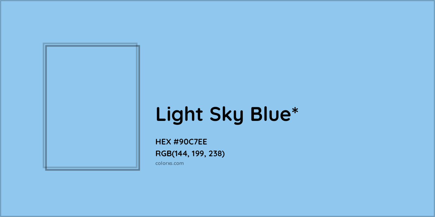 HEX #90C7EE Color Name, Color Code, Palettes, Similar Paints, Images