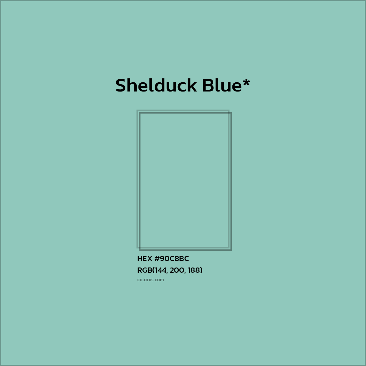 HEX #90C8BC Color Name, Color Code, Palettes, Similar Paints, Images