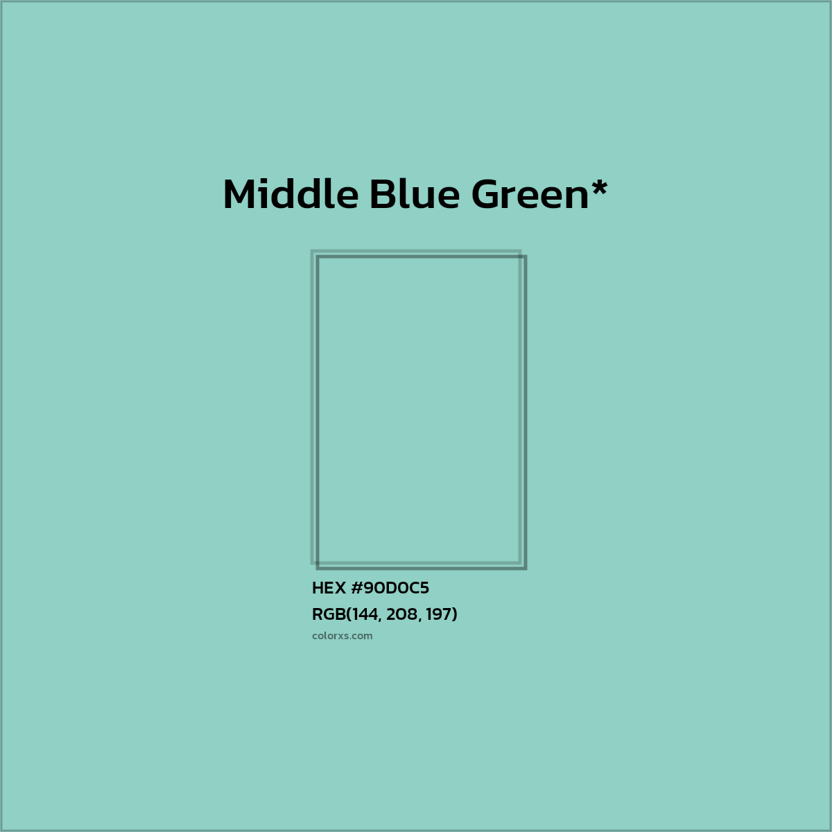 HEX #90D0C5 Color Name, Color Code, Palettes, Similar Paints, Images