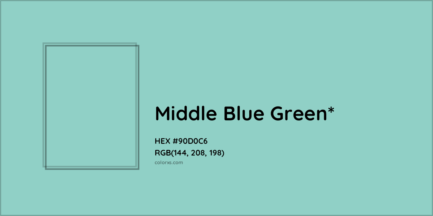HEX #90D0C6 Color Name, Color Code, Palettes, Similar Paints, Images