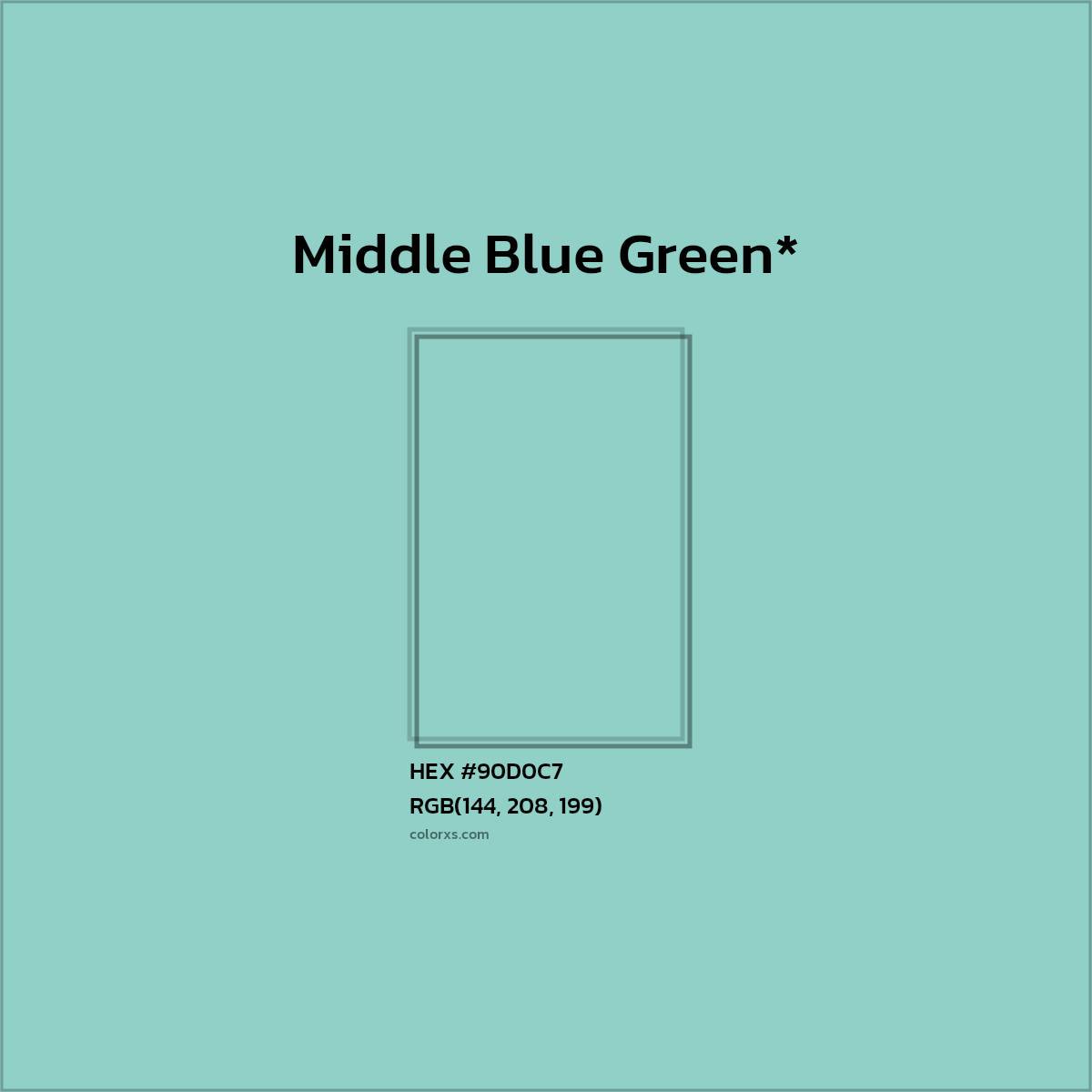 HEX #90D0C7 Color Name, Color Code, Palettes, Similar Paints, Images