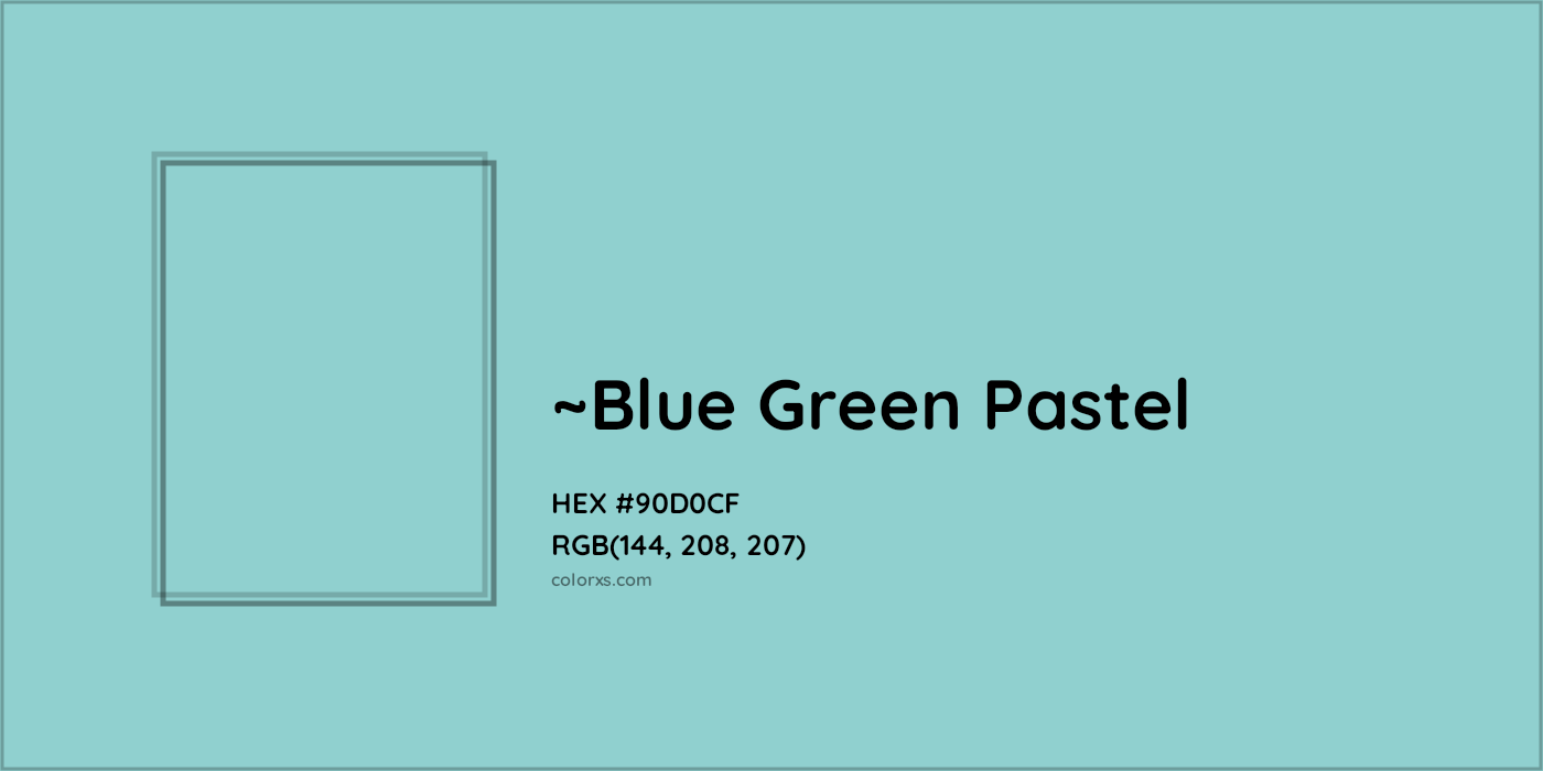 HEX #90D0CF Color Name, Color Code, Palettes, Similar Paints, Images