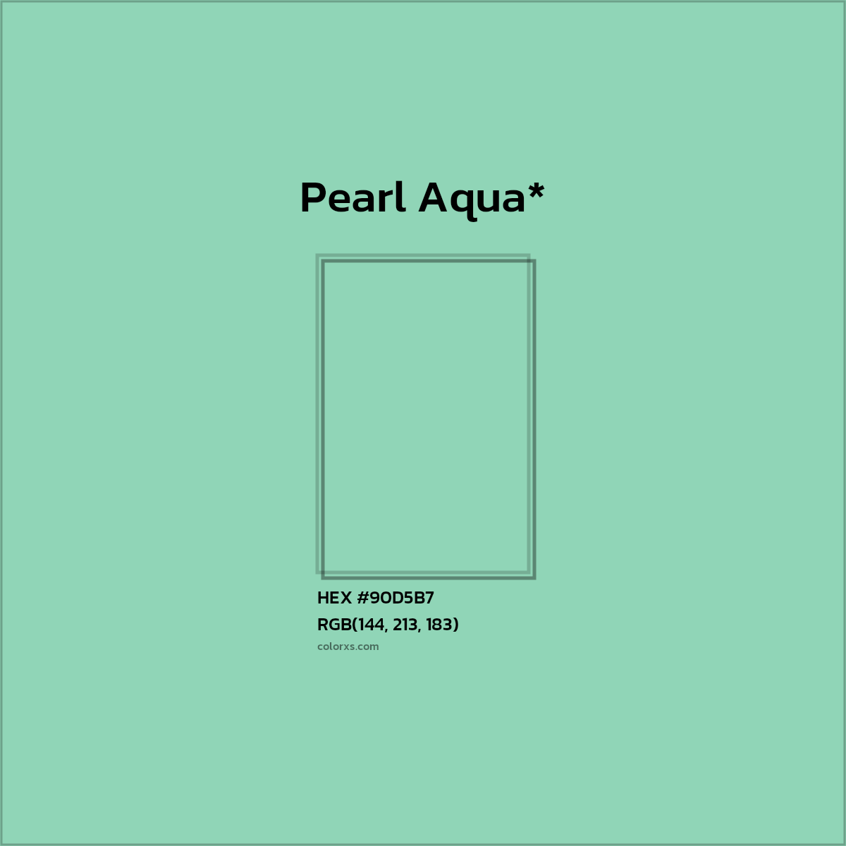 HEX #90D5B7 Color Name, Color Code, Palettes, Similar Paints, Images