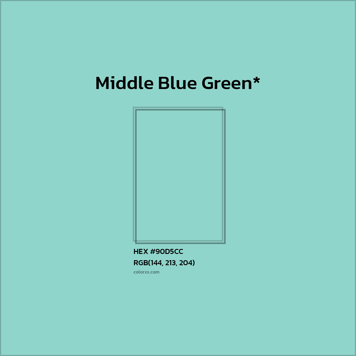 HEX #90D5CC Color Name, Color Code, Palettes, Similar Paints, Images