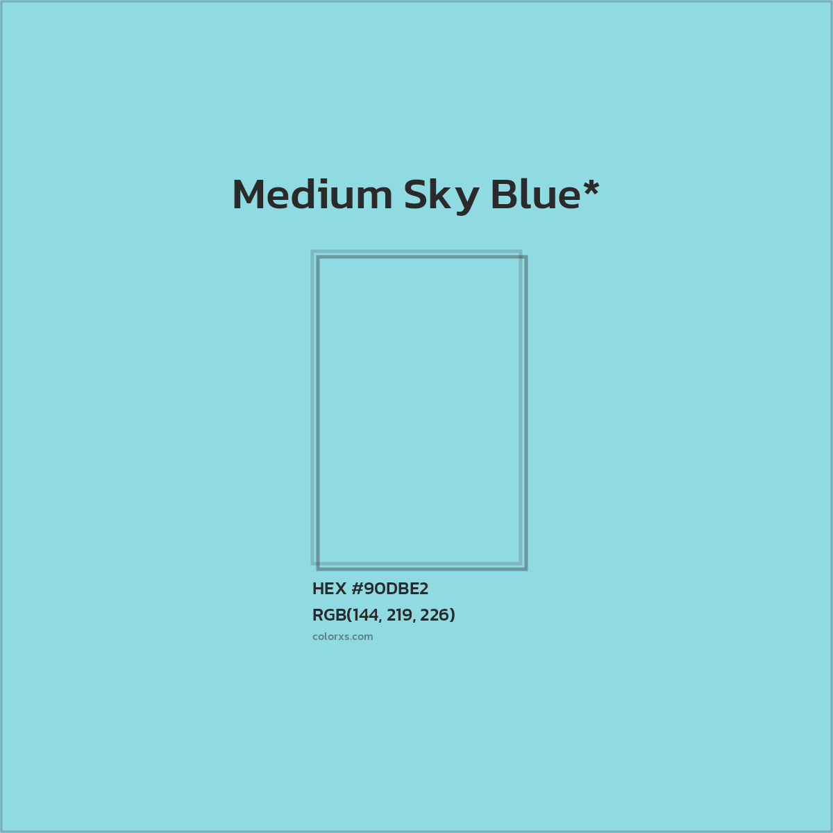 HEX #90DBE2 Color Name, Color Code, Palettes, Similar Paints, Images